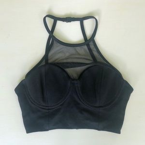 Black Forever 21 Bustier Crop Top